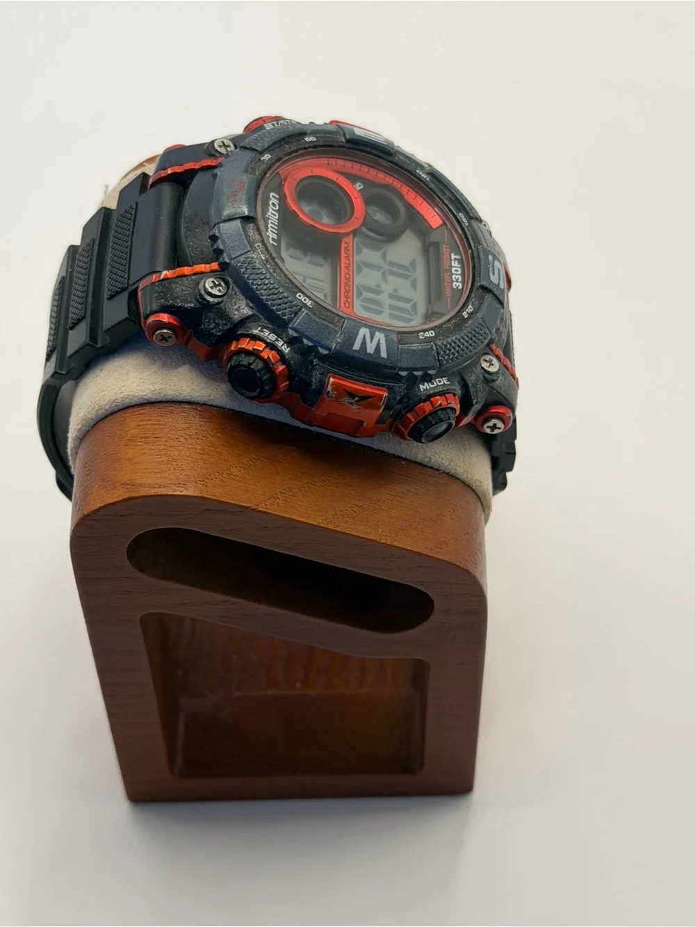 Armitron Sport digital watch (model 40/8284) Black/Red/Orange